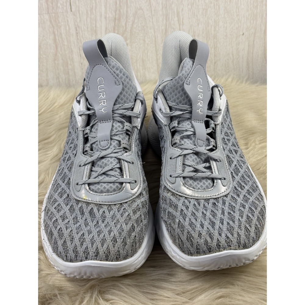 Under Armour Curry Flow 9 Team Shoes Men's 15 White Gray Basketball Flawed - Picture 5 of 11